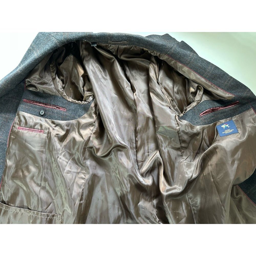 Hart Schaffner Marx Luxurious Wool Blend Over Coat 40L Windowpane‎ - Picture 13 of 14